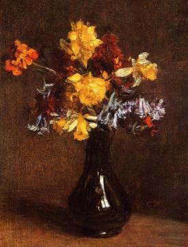Vase of Flowers Artwork by Henri Fantin-Latour