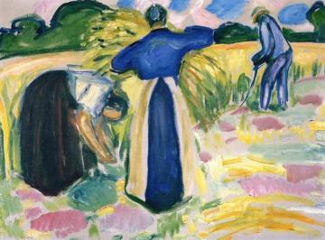 Corn Harvest Artwork by Edvard Munch
