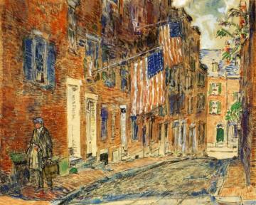 Acorn Street, Boston Artwork by Frederick Childe Hassam