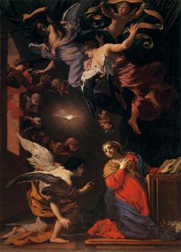 Annunciation Artwork by Simon Vouet