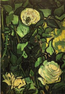 Roses and Beetle Artwork by Vincent Van Gogh