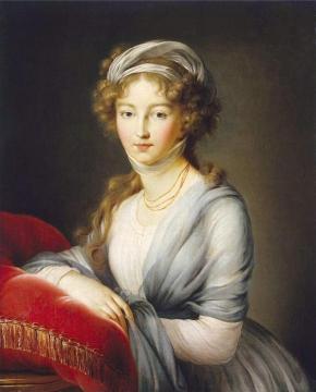 Portrait Of Empress Elisabeth Alexeievna (louise Of Baden) Artwork by Elisabeth Vigee Le Brun
