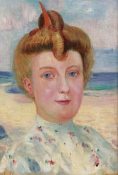 Portrait D'une Demoiselle Roussi Artwork by Maurice Denis