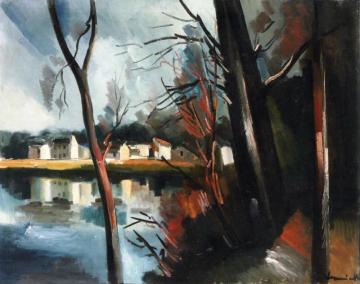 House On The Pond Artwork by Maurice De Vlaminck