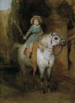 Oil Sketch For The Portrait Of Prince Johann Ii Of Liechtenstein On A Schimmelpony Artwork by Friedrich von Amerling