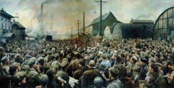 Vladimir Lenin At The Rally Of Putilov Plant Workers In May 1917 Artwork by Isaak Brodsky