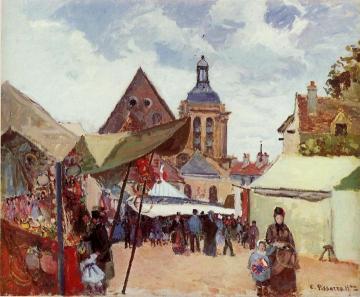 September Celebration, Pontoise Artwork by Camille Pissarro
