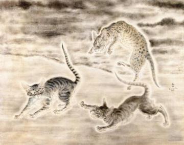 Cats Artwork by Tsuguharu Foujita