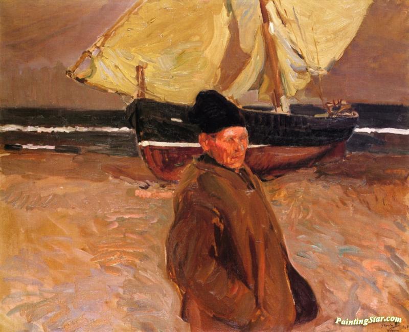 Old Valencian Fisherman Artwork by Joaquin Sorolla y Bastida