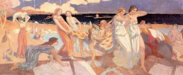 Laundresses At Play Artwork by Maurice Denis