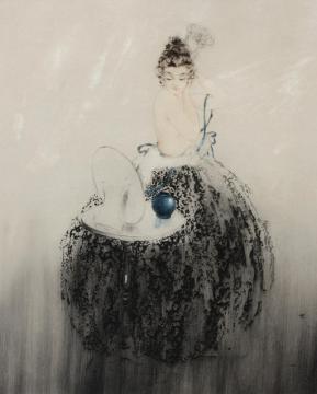 Spanish Comb Artwork by Louis Icart