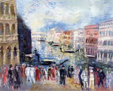 Venice, The Grand Canal Artwork by Jean Dufy