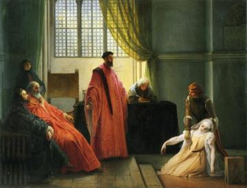 Valenza Gradenigo before the Inquisitor Artwork by Francesco Paolo Hayez