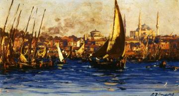 The Port Of Istambul Artwork by Fausto Zonaro