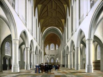 Nave of the St. Bavokerk, Haarlem Artwork by Peter Saenredam
