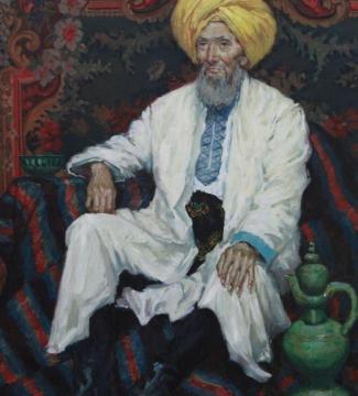 Uyghur Man Artwork by Zong Zhou Wang