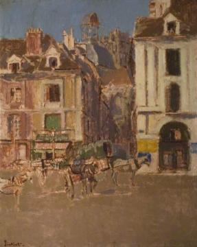 La Rue Notre Dame And The Quai Duquesne, Dieppe Artwork by Walter Richard Sickert