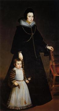 Dona Antonia De Ipearrieta Y Galdas With Her Son Artwork by Diego Velazquez