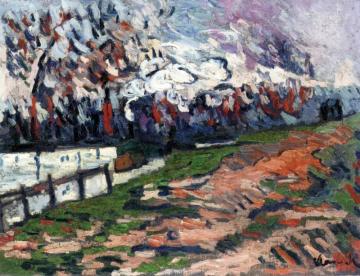 Landscape With A Boat Artwork by Maurice De Vlaminck