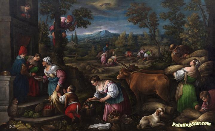 Series Of The Months 06, June (cancer) Artwork by Francesco Bassano  the Younger