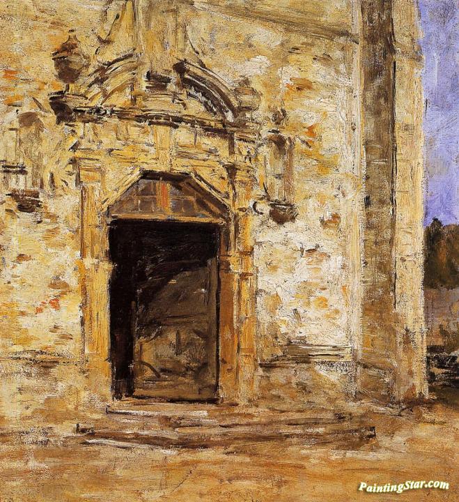 Door of the Touques Church Artwork by Eugène-Louis Boudin