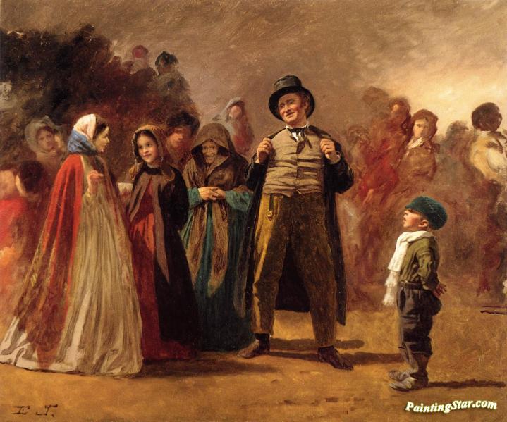 The Story Teller of the Camp Artwork by Eastman Johnson