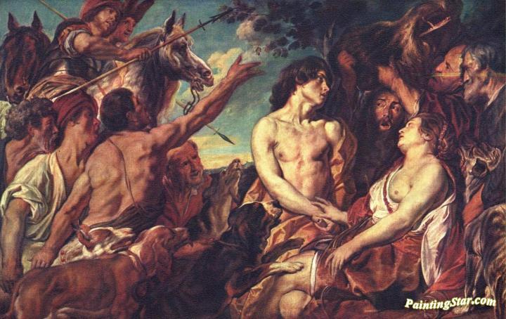 Meleager and Atalante Artwork by Jacob Jordaens