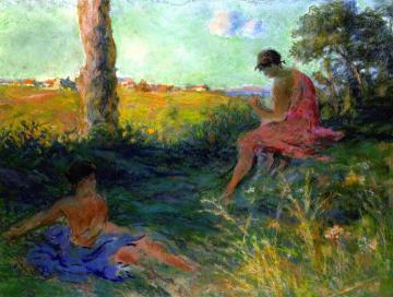 Nymphs at the Edge of the Woods Artwork by Ker Xavier Roussel