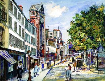 Place des Abbesses Artwork by Maurice Utrillo