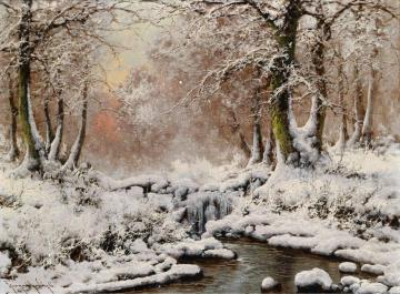 Winter Landscape Artwork by Laszlo Neogrady