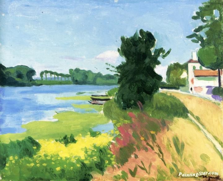 Herblay, Summer, Banks of the Seine Artwork by Albert Marquet