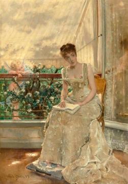 La Femme Et L'amour Artwork by Alfred Stevens