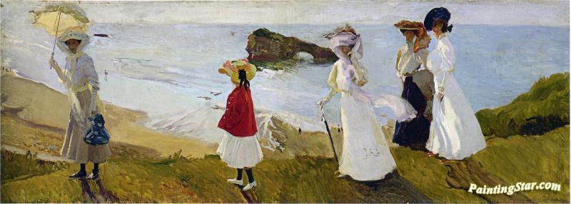 Lighthouse Walk At Biarritz Artwork by Joaquin Sorolla y Bastida
