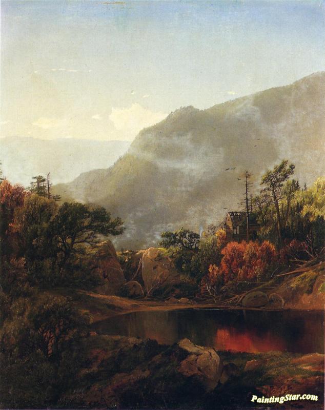 An Abandoned Cabin Artwork by William Louis Sonntag