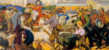 Gold Rush Artwork by Dean Cornwell