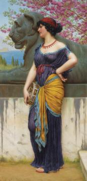 In The Grove Of The Temple Of Isis Artwork by John William Godward