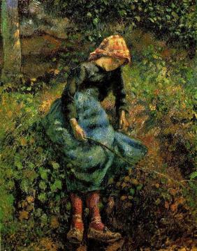 The Shepherdess Artwork by Camille Pissarro