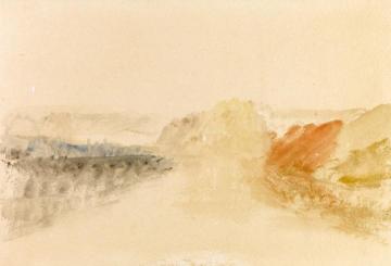 River Scene, a Fort above Artwork by Joseph Mallord William Turner