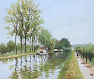 The Canal Of Nantes Artwork by Marcel Dyf