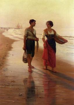 A Walk on the Beach Artwork by Pasquale Celommi