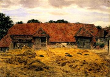 Old Barn at Whitchurch, Oxon Artwork by George Price Boyce