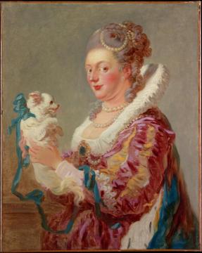 A Woman with a Dog Artwork by Jean Honore Fragonard