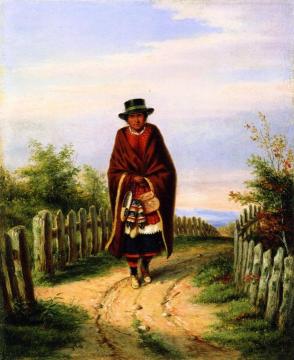 The Indian Moccasin Seller Artwork by Cornelius Krieghoff