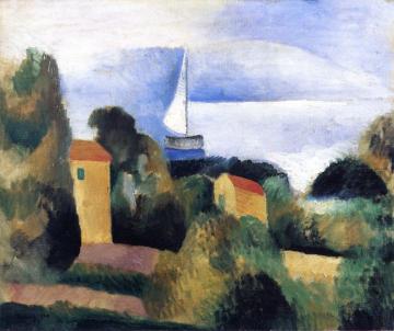 Saint-tropez Landscape Artwork by Moise Kisling