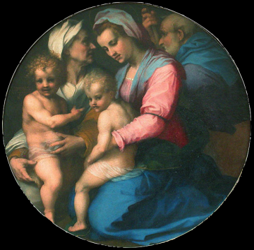 The Virgin, Infant Jesus, Saint Elizabeth and Saint John the Baptist Artwork by Andrea del Sarto