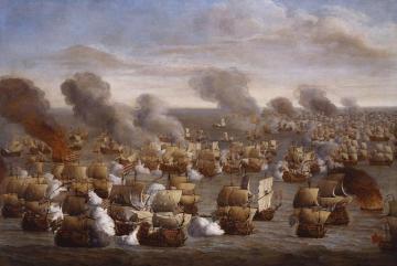 The Battle Of The Texel (kijkuin), 21 August 1673 Artwork by Willem van der Velde the Elder