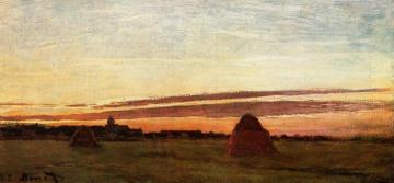 Grainstacks at Chailly at Sunrise Artwork by Claude Oscar Monet