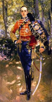 The King Alfonso XIII in a Hussar's Uniform Artwork by Joaquin Sorolla y Bastida