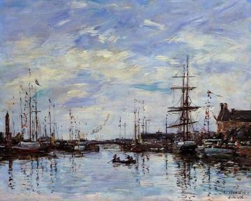 Deauville, the Harbor Artwork by Eugène-Louis Boudin