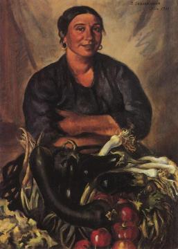 Vegetable Seller. Nice Artwork by Zinaida Serebriakova